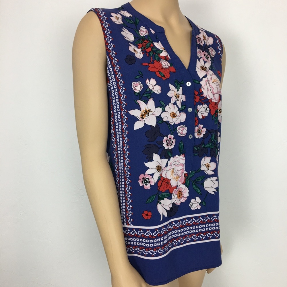 NWT Market and Spruce Stitch Fix Floral Tank Large - Picture 3 of 8